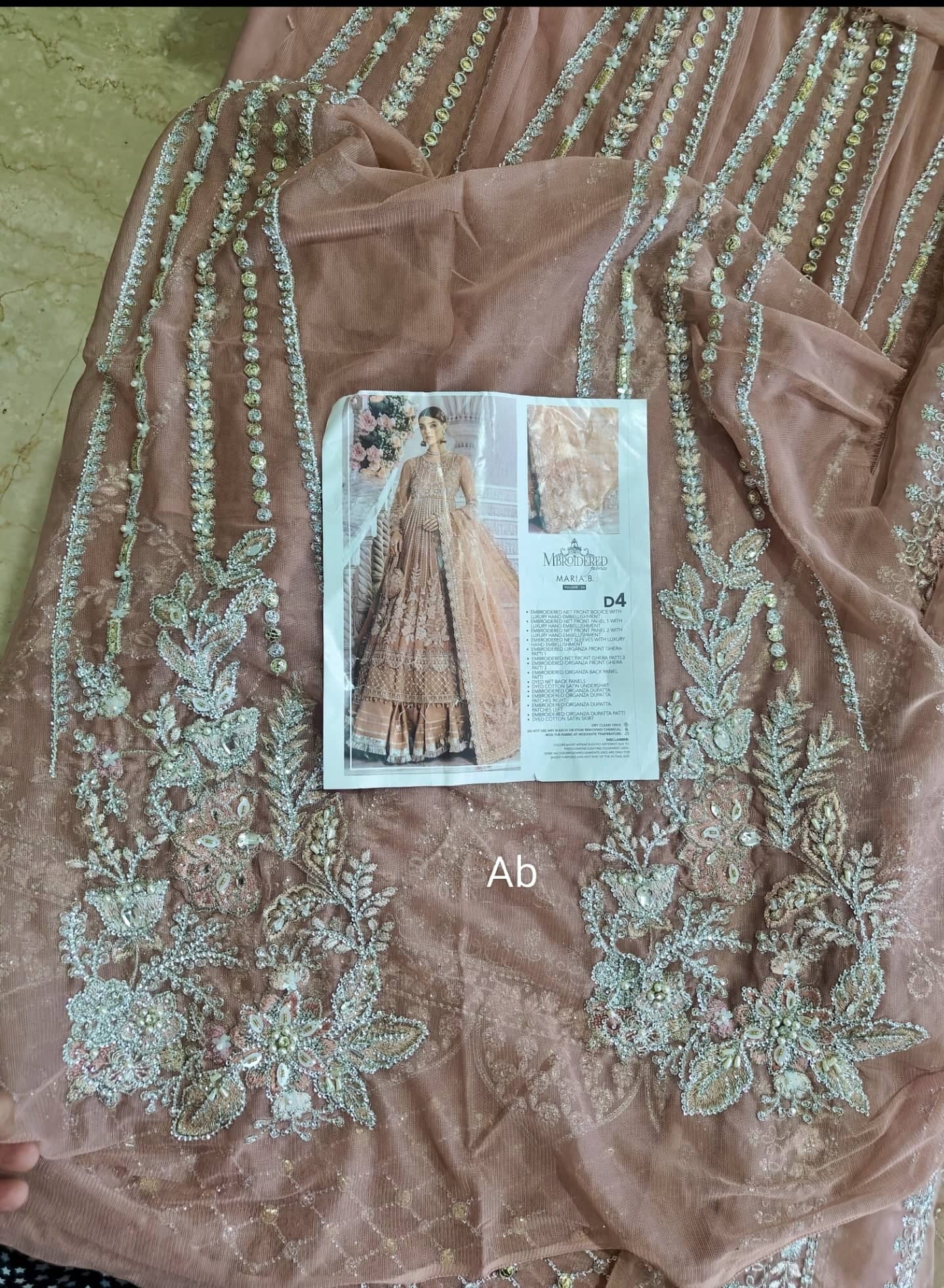 Maria B Mbroidered open pics Open Pic/Maria B Mbroidered/Ash Pink/BD 2804