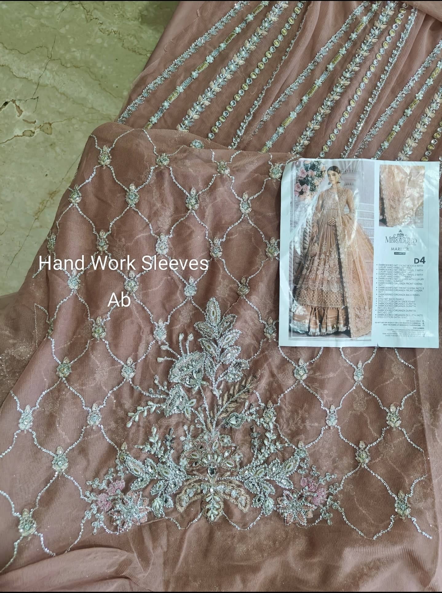 Maria B Mbroidered open pics Open Pic/Maria B Mbroidered/Ash Pink/BD 2804