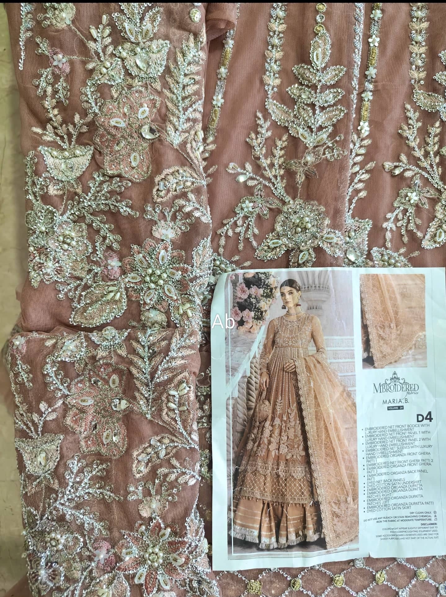 Maria B Mbroidered open pics Open Pic/Maria B Mbroidered/Ash Pink/BD 2804