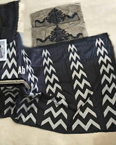 Open Pic/Maria B Mbroidered/Black and White with Gold (BD-2203)