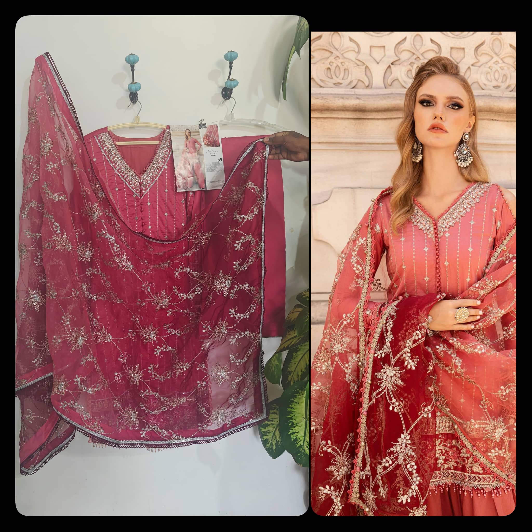 Ready To Wear/Stitched/Maria B Sateen/Size -M
