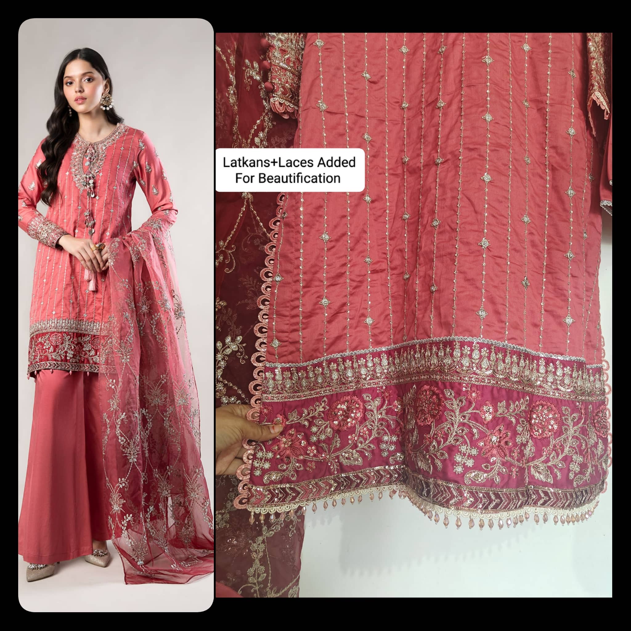 Ready To Wear/Stitched/Maria B Sateen/Size -M