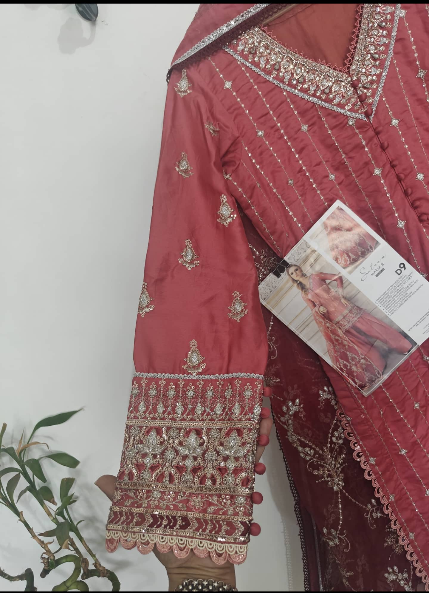 Ready To Wear/Stitched/Maria B Sateen/Size -M