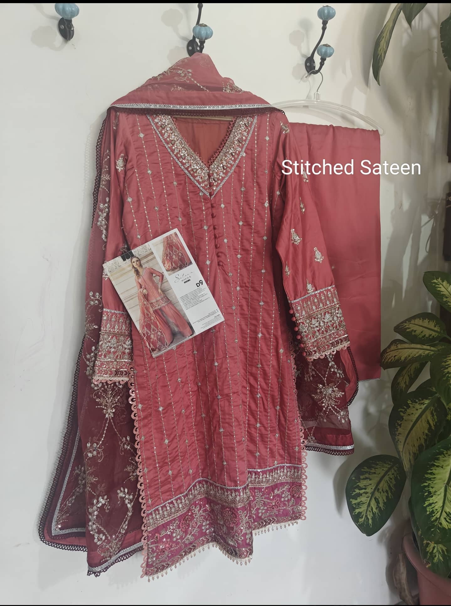 Ready To Wear/Stitched/Maria B Sateen/Size -M