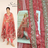 Stitched Look of Unstitched Maria B Sateen/CST-809/Size - S M L XL