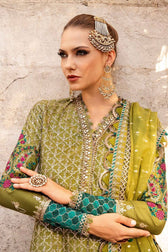 Maria b sateen Chiffon Pakistani Suit Restocked/Maria B Sateen 24/CST-803