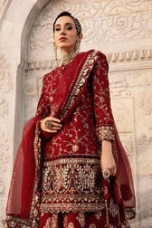 Maria b sateen Chiffon Pakistani Suit Restocked/Maria B Sateen 24/CST-807