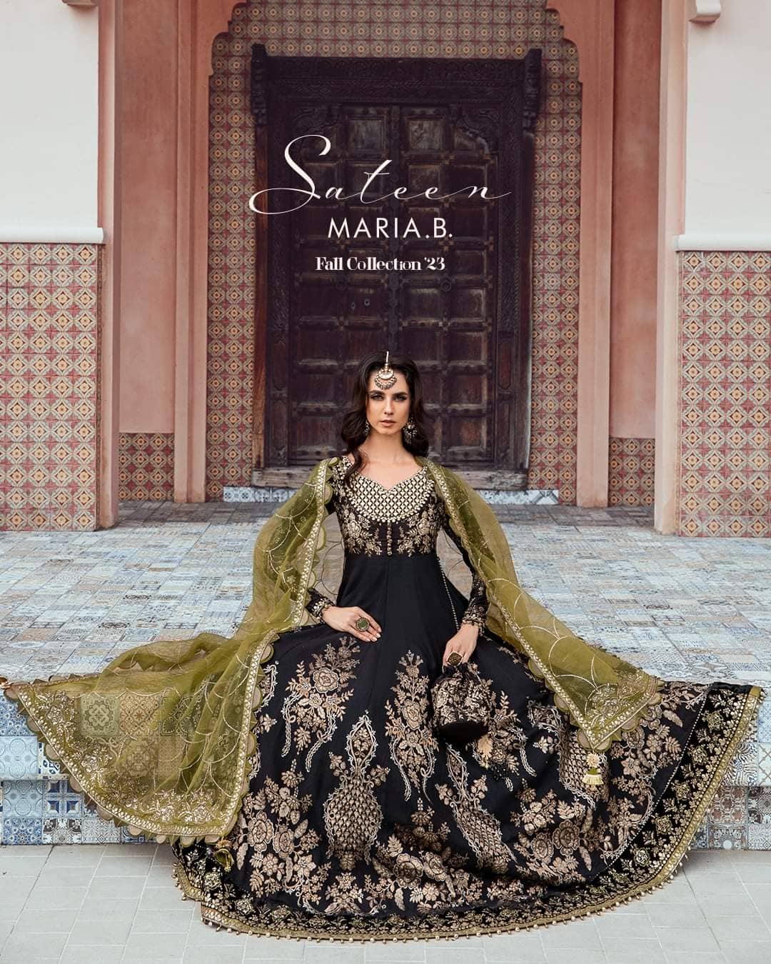 Restocked/Maria B Sateen Vol 2 23/Black CST-703