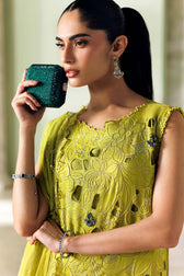 Hot🔥Seller/Maria B Soiree Luxury Formals 26/Bemberg Raw Silk Suit/Lime Green