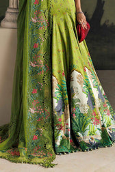 Maria B Soiree Luxury Formals 26/Raw Silk Suit/Peridot Green