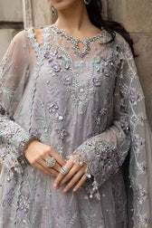 Restocked/Maria B Soiree Luxury Formals/Grey/D7