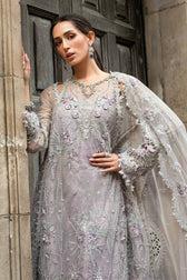 Restocked/Maria B Soiree Luxury Formals/Grey/D7