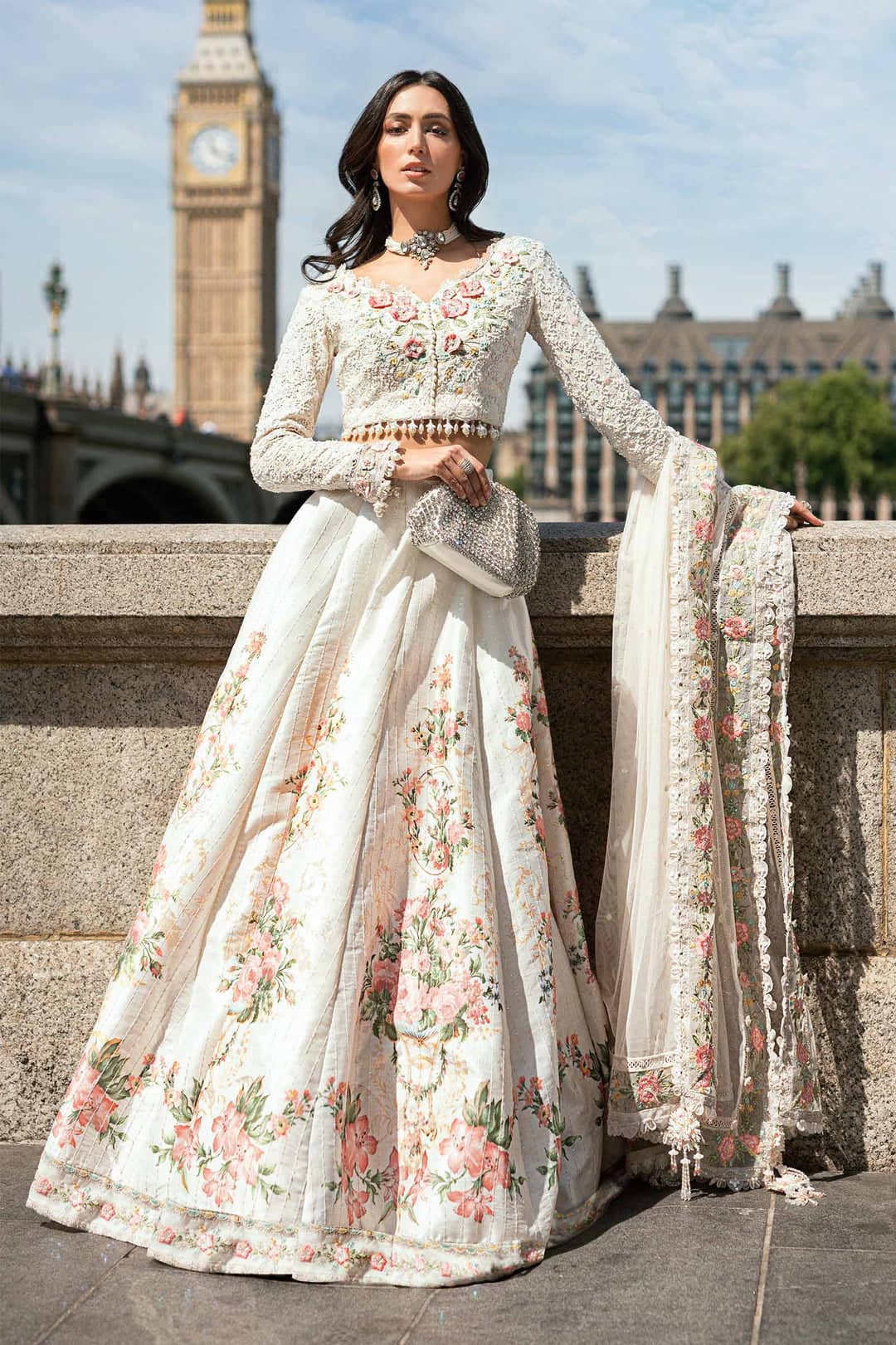Restocked/Maria B Soiree Luxury Formals/Off White/D 2