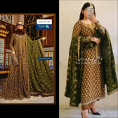 Stitched Maria B Linen/Large/DL-912-Brown