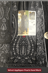 Open Pic/Hot Seller🔥Maria B Winter Luxe/Velvet Palachi Shawl/07/Black
