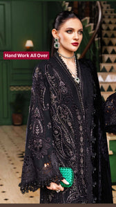 Open Pic/Hot Seller🔥Maria B Winter Luxe/Velvet Palachi Shawl/07/Black
