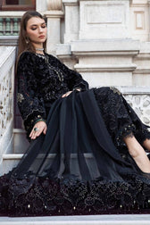 Restocked/Maria B Linen 23/Black & Gold DL-1111