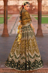 Mohsin Naveed Ranjha Chiffon Pakistani Suit Mohsin Naveed Ranjha 25/Makhfi/Shaadi Collection/Afsana/Green
