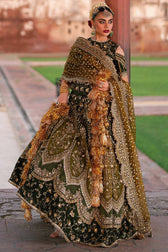 Mohsin Naveed Ranjha Chiffon Pakistani Suit Mohsin Naveed Ranjha 25/Makhfi/Shaadi Collection/Afsana/Green