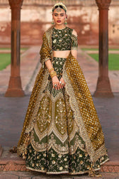 Mohsin Naveed Ranjha Chiffon Pakistani Suit Mohsin Naveed Ranjha 25/Makhfi/Shaadi Collection/Afsana/Green