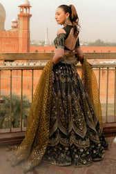 Mohsin Naveed Ranjha Chiffon Pakistani Suit Mohsin Naveed Ranjha 25/Makhfi/Shaadi Collection/Afsana/Green