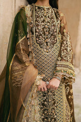 Mohsin Naveed Ranjha Chiffon Pakistani Suit Mohsin Naveed Ranjha 25/Makhfi/Shaadi Collection/Brown/Tabeer