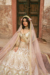 Mohsin Naveed Ranjha Chiffon Pakistani Suit Mohsin Naveed Ranjha 25/Makhfi/Shaadi Collection/Kohinoor/White