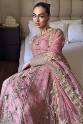 Mohsin Naveed Ranjha Chiffon Pakistani Suit Mohsin Naveed Ranjha 25/Makhfi/Shaadi Collection/Pink/Khushboo