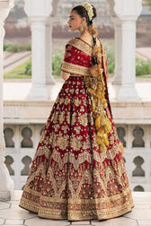 Mohsin Naveed Ranjha Chiffon Pakistani Suit Mohsin Naveed Ranjha 25/Makhfi/Shaadi Collection/Red/Bia Jaan