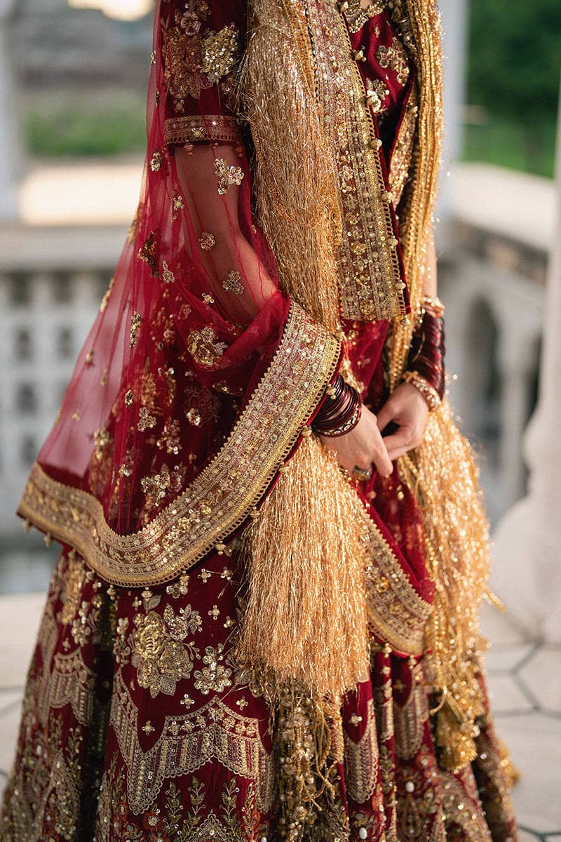 Mohsin Naveed Ranjha Chiffon Pakistani Suit Mohsin Naveed Ranjha 25/Makhfi/Shaadi Collection/Red/Bia Jaan