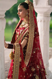 Mohsin Naveed Ranjha Chiffon Pakistani Suit Mohsin Naveed Ranjha 25/Makhfi/Shaadi Collection/Red/Bia Jaan
