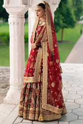 Mohsin Naveed Ranjha Chiffon Pakistani Suit Mohsin Naveed Ranjha 25/Makhfi/Shaadi Collection/Red/Bia Jaan