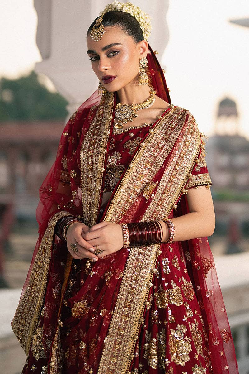 Mohsin Naveed Ranjha Chiffon Pakistani Suit Mohsin Naveed Ranjha 25/Makhfi/Shaadi Collection/Red/Bia Jaan