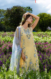 Restocked/Mushq Hemline 26/Sunlit Meadow/Chiffon Dupatta/Yellow