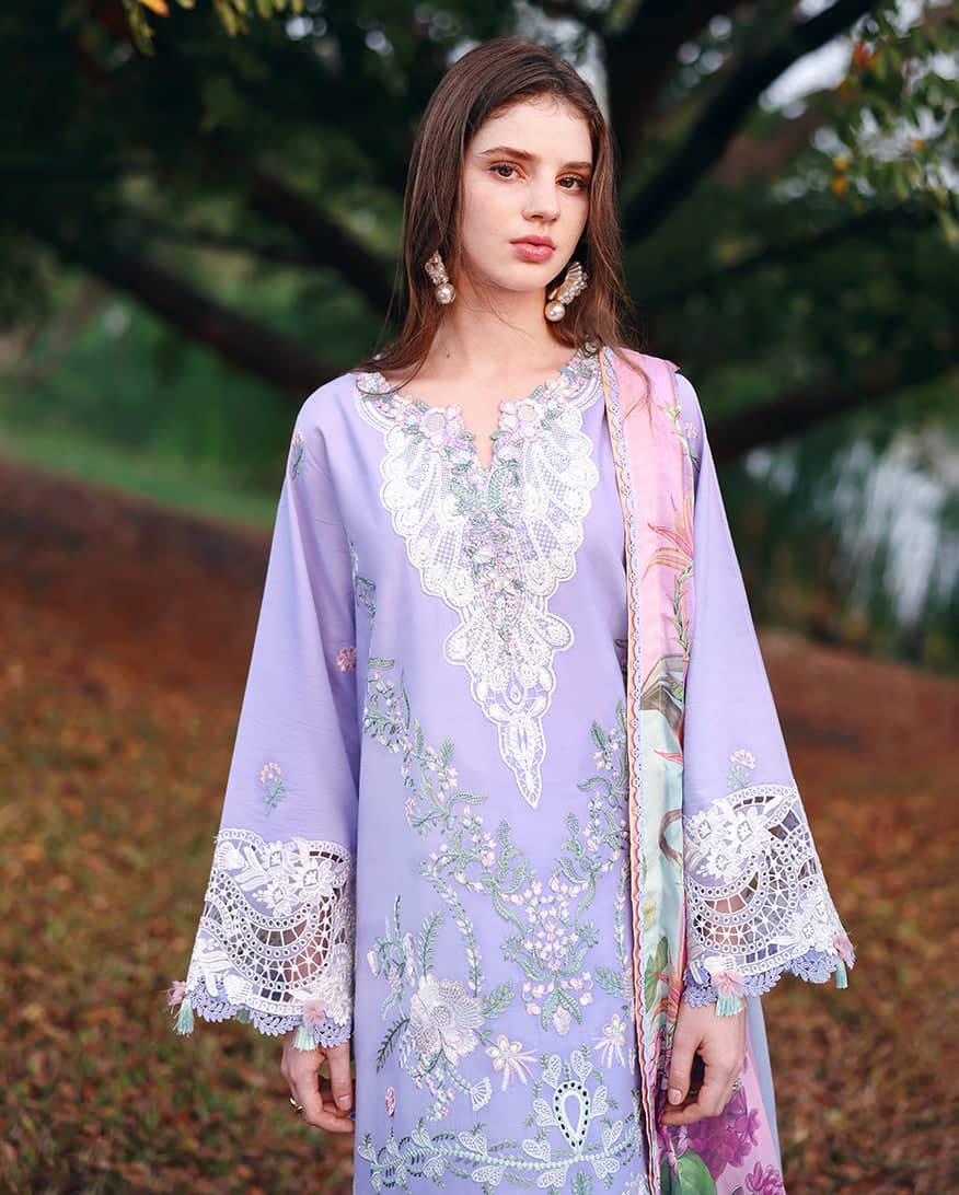 Mushq Hemline 26/Vol 2/Hidden Dahlia/Purple/Silk Dupatta
