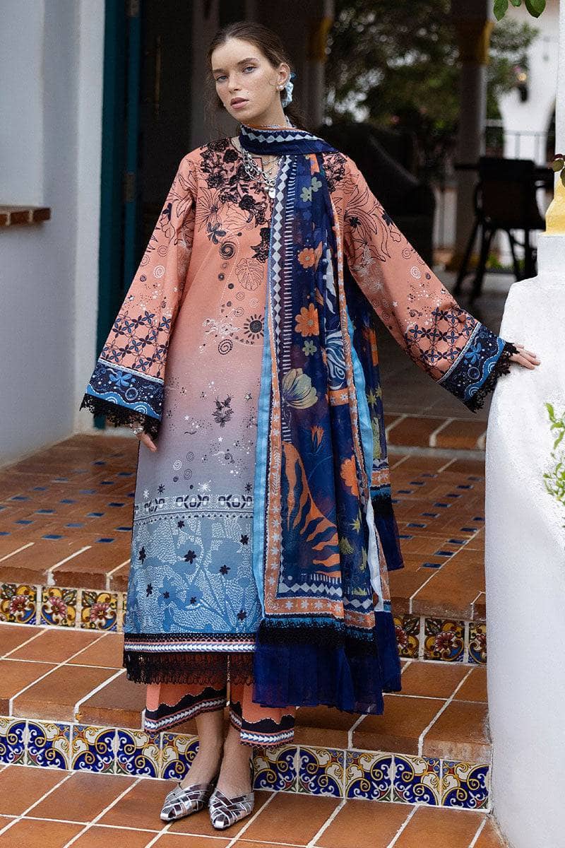 Mushq Hemline Mirasol/Viento Vivi/Peach & Blue