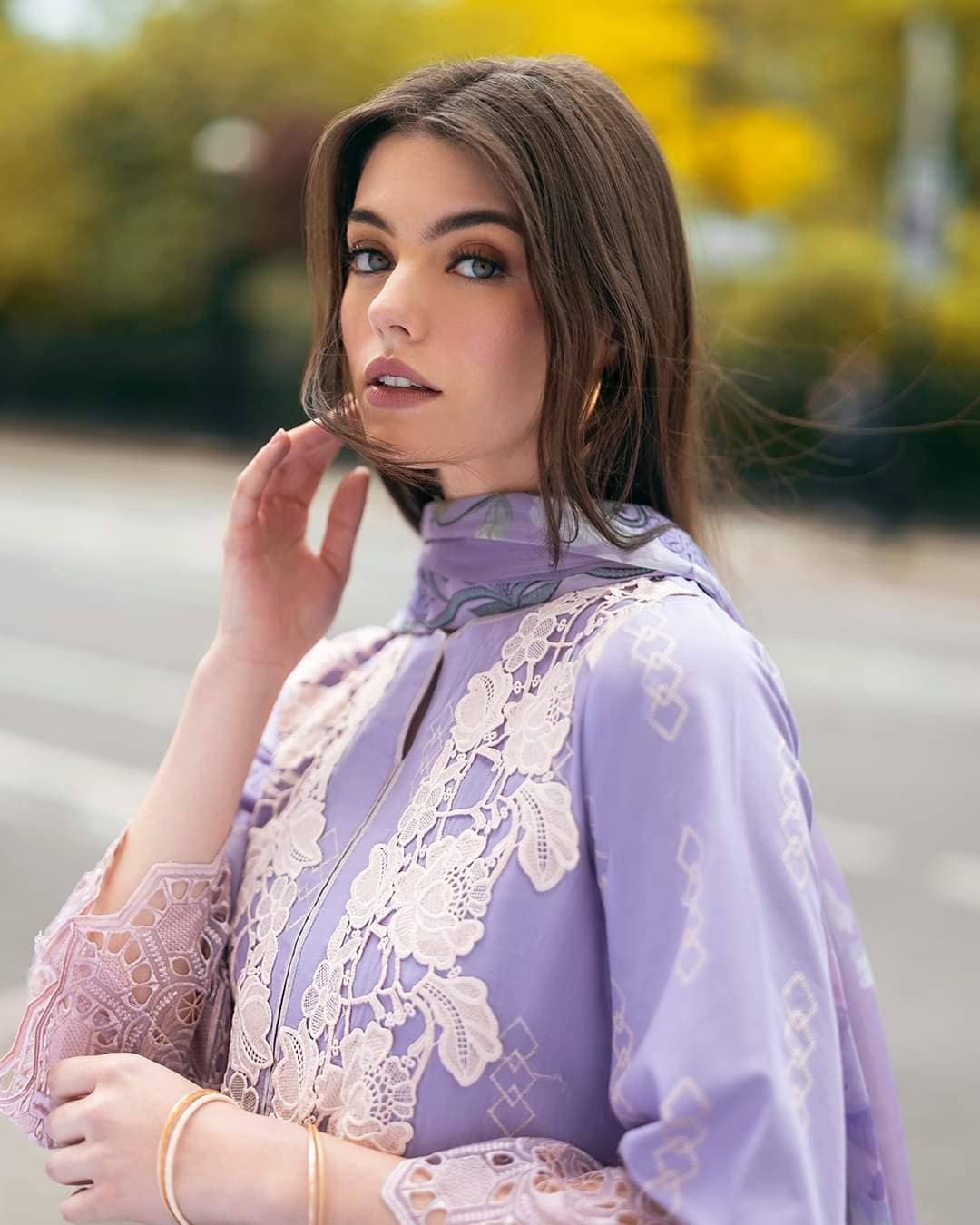 Mushq Hemline Lawn Pakistani Suit Restocked/Hemline Odyssey by Mushq/Bloom Boulevard