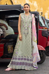 Restocked/Mushq Manaram Lawn 25/Beaming Drift/Mint