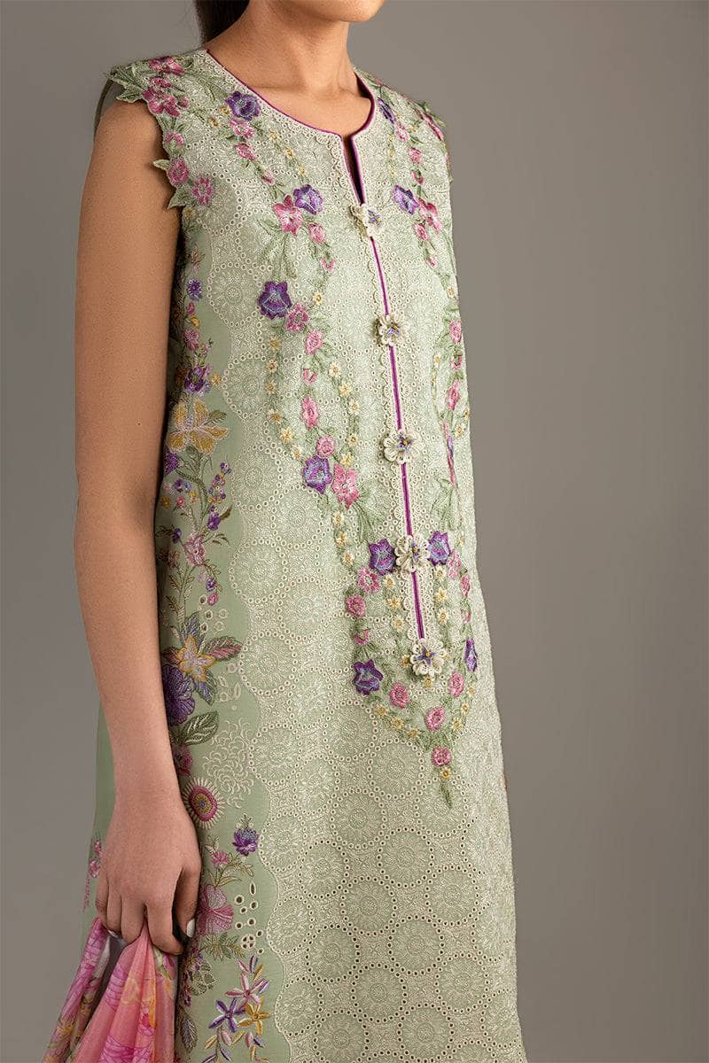 Restocked/Mushq Manaram Lawn 25/Beaming Drift/Mint