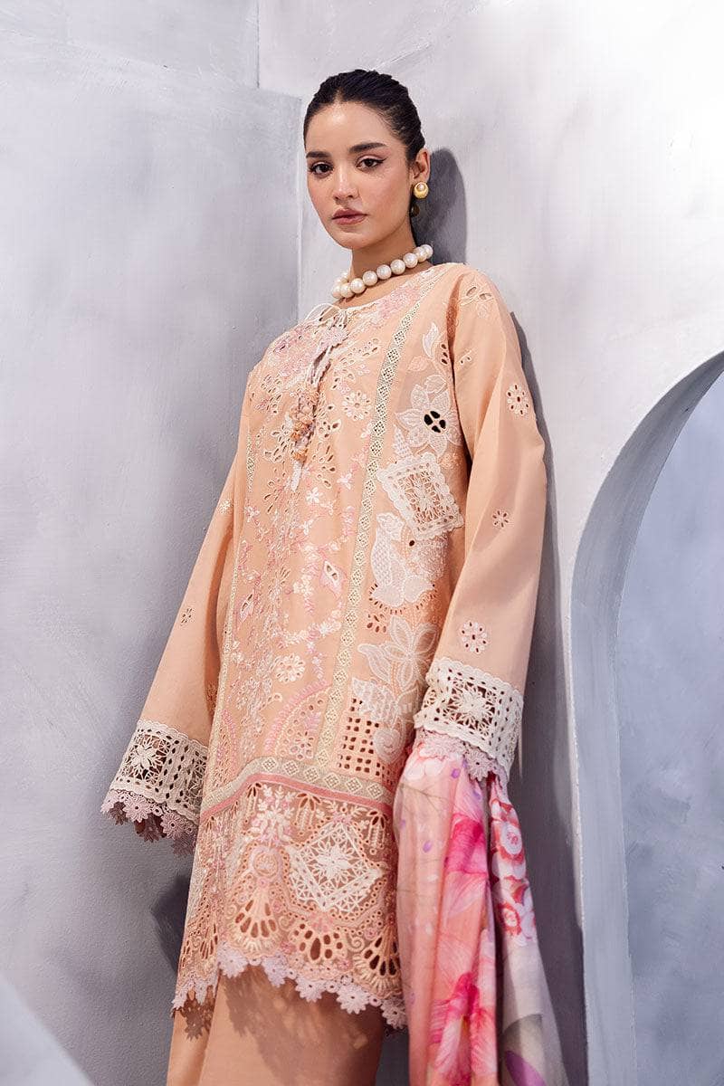 Restocked/Mushq Manaram Lawn 25/Dreamlike Vibe/Peach