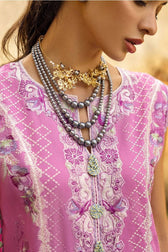 Restocked/Mushq Manaram Lawn 25/Timeless Wave/Dark Pink