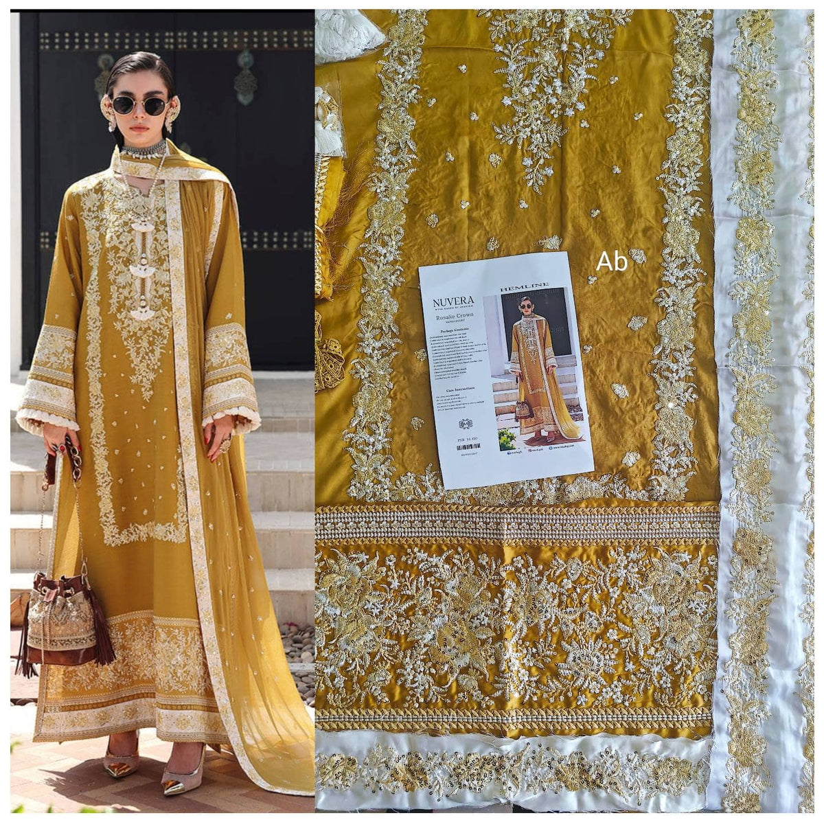 Open Pic/Mushq Nuvera Raw Silk 26/Vol 2/Rosalie Crown/D 07/Yellow