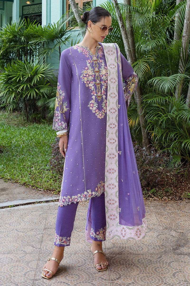 Mushq Nuvera Hemline Raw Silk/Elaris/Wisteria Purple