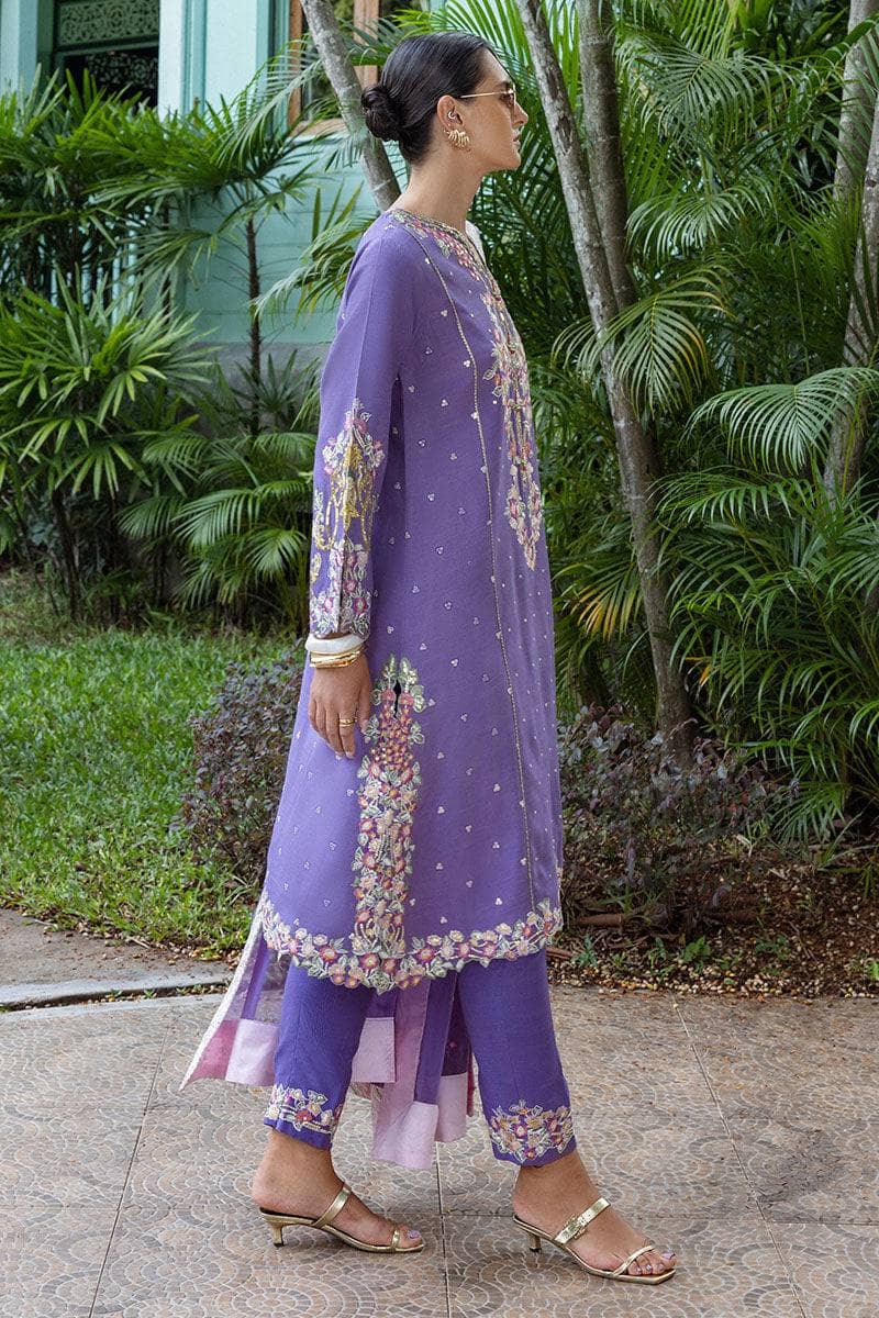 Mushq Nuvera Hemline Raw Silk/Elaris/Wisteria Purple