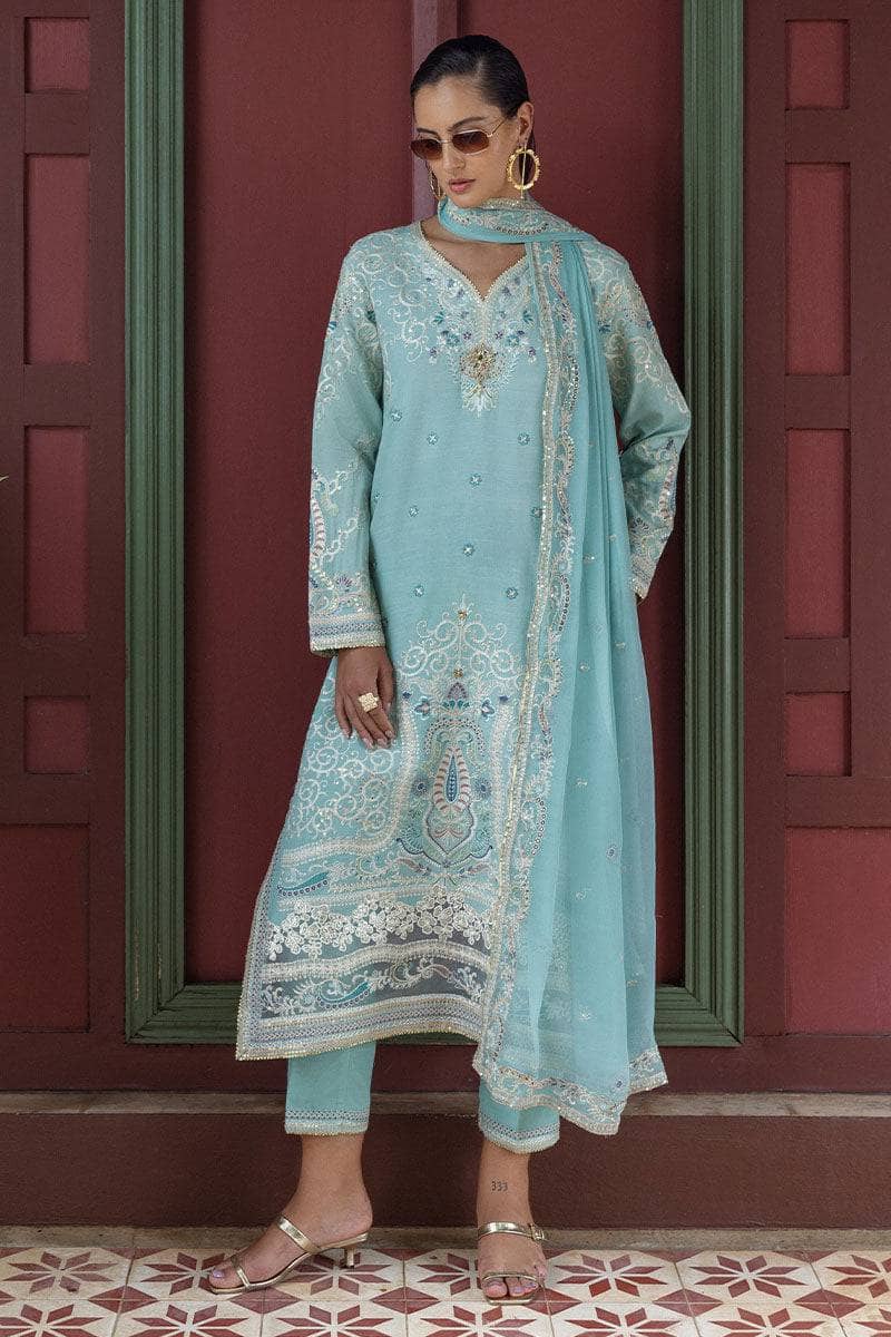 Mushq Nuvera Hemline Raw Silk/Freyelle/Light Blue