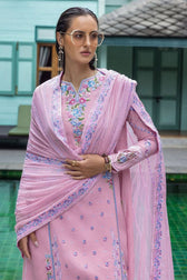 Mushq Nuvera Hemline Raw Silk/Leore/Lilac Pink