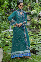Sale‼️Mushq Nuvera Hemline Raw Silk/Valene/Teal Green