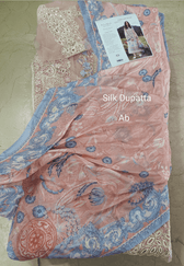 Hot🔥Seller/Open Pic/Hot 🔥 Seller/Mushq Hemline 26/Bloom Sonata/Silk Dupatta/Peach Pink