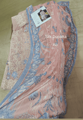 Hot🔥Seller/Open Pic/Hot 🔥 Seller/Mushq Hemline 26/Bloom Sonata/Silk Dupatta/Peach Pink