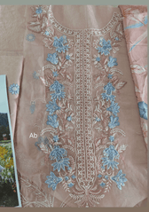 Hot🔥Seller/Open Pic/Hot 🔥 Seller/Mushq Hemline 26/Bloom Sonata/Silk Dupatta/Peach Pink